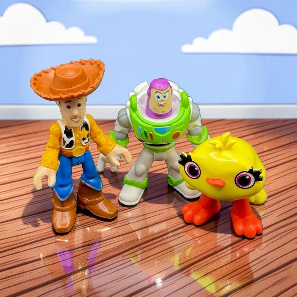 Disney Pixar Imaginext Woody Buzz & Ducky Toy Story Figures A66